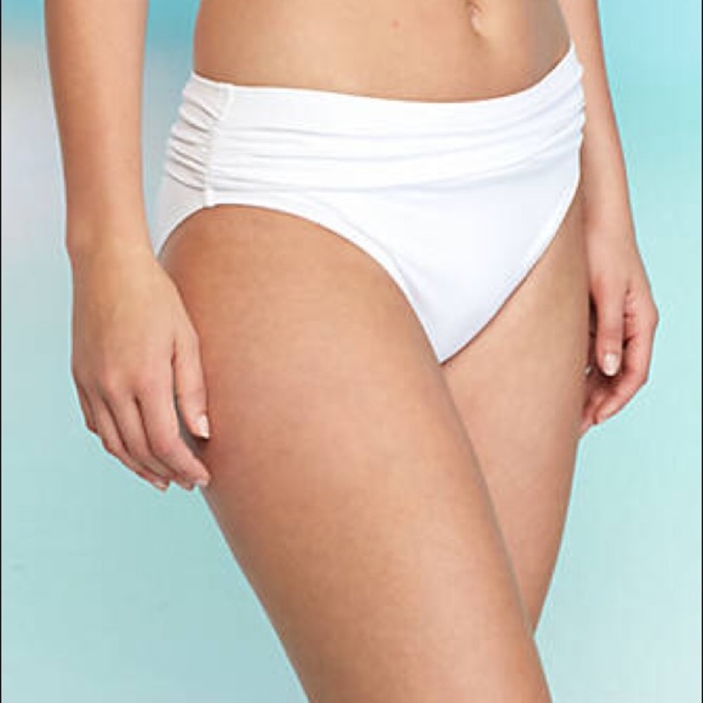 Tommy Bahama high waist white bikini bottoms